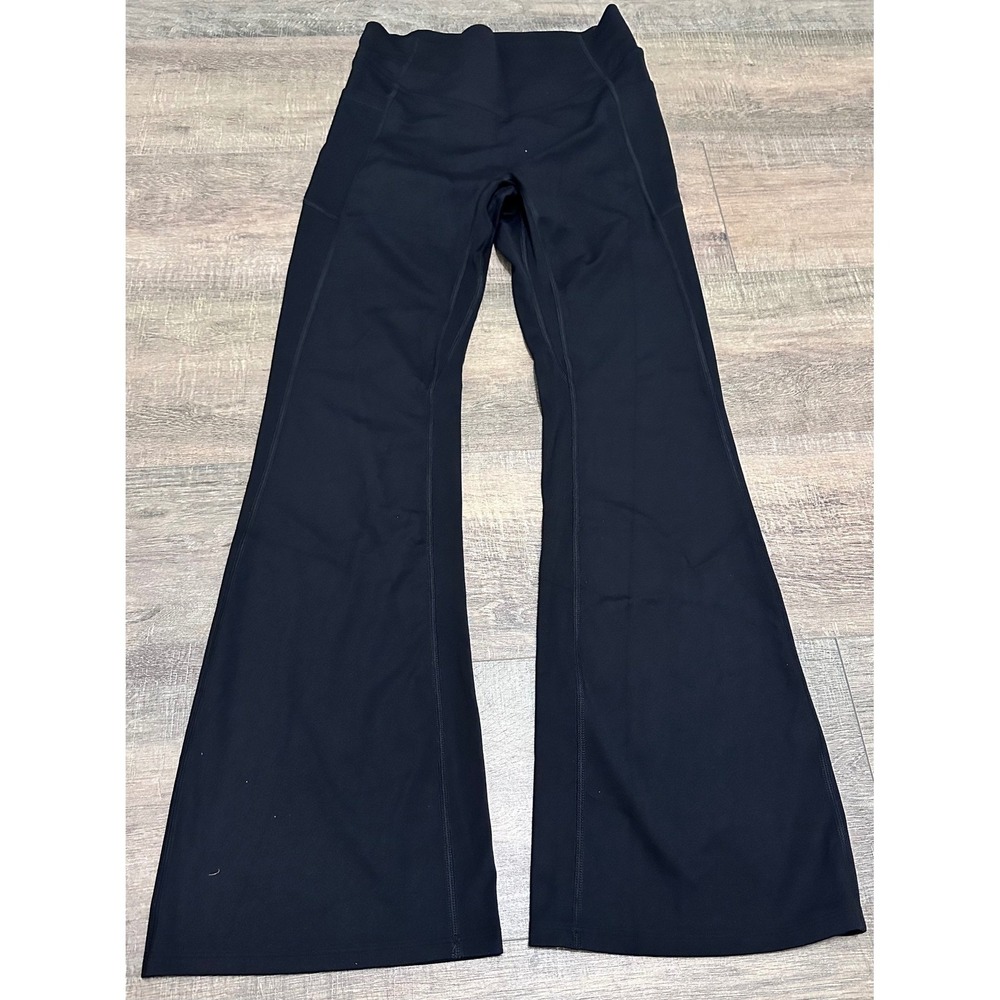 HALARA Flare Leggings Black High Waisted Scrunch Butt Yoga Pant Medium Petite